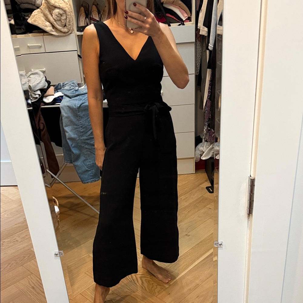 Club Monaco Black Sleeveless Jumpsuit